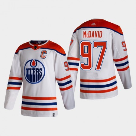 Edmonton Oilers Connor McDavid 97 2020-21 Reverse Retro Authentic Shirt - Mannen